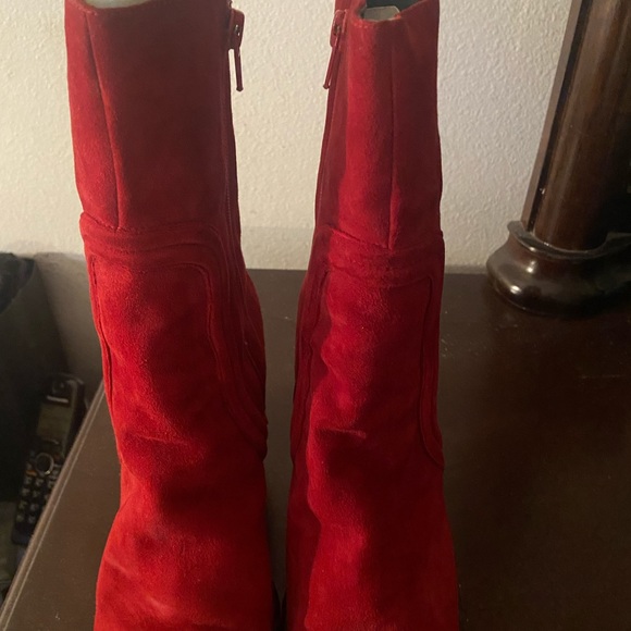 Red Suede Boots - Picture 6 of 7